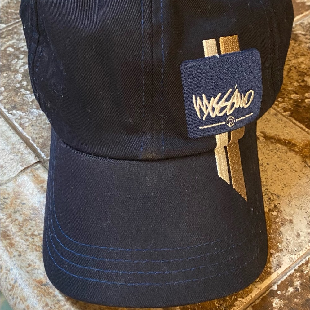 Massimo Baseball Hat - Black with Blue stitching - One Size Fits All